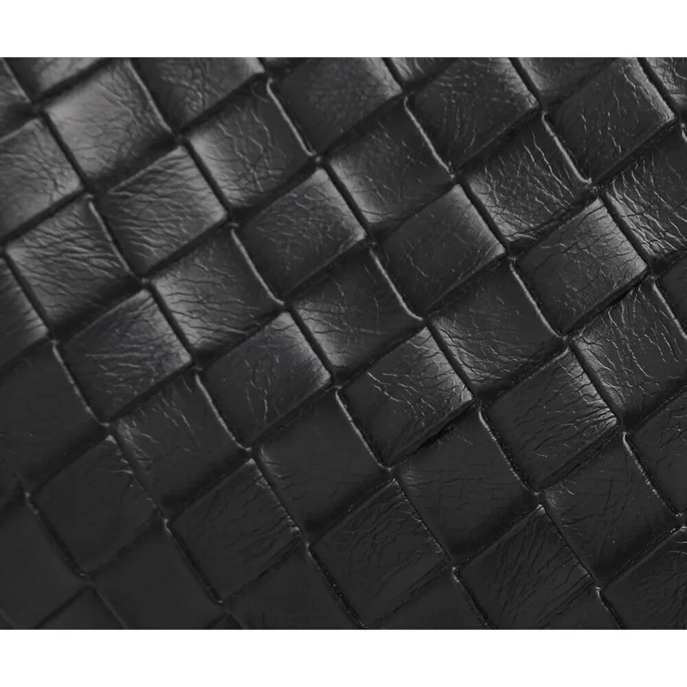 Women Bz Black Imported Polyester Pu Leather Zipper Closure Mini Tote Handbag - Picture 6 of 6